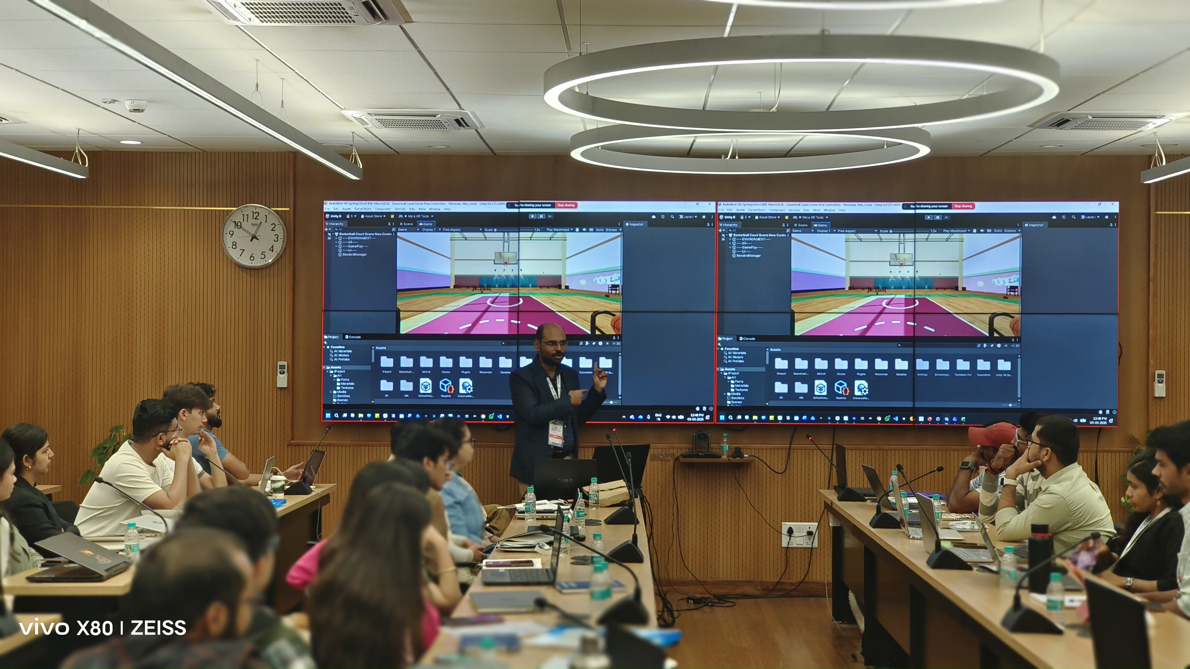 Demonstrating Basketball VR and Data Collection at IIT Delhi Spring School 2026